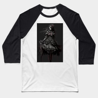 Anime Goth Girl Baseball T-Shirt